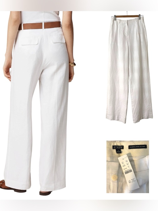 J. Crew Pants - J. Crew Essential Wide Leg Linen Pants